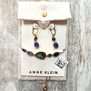 Anne Klein Earring and Bracelet Jewelry Set with pouch